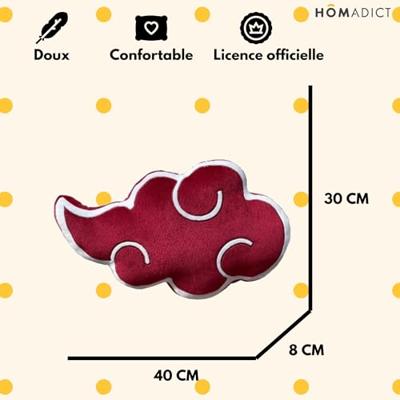 3D Kussen - NARUTO SHIPPUDEN - Akatsuki-logo - Microvezel - 50 cm