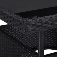 Tuintafel poly rattan bruin - thumbnail