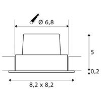 SLV 1003070 NEW TRIA 68 LED-inbouwlamp LED vast ingebouwd Aluminium (geborsteld) - thumbnail