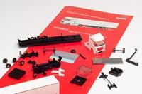 Herpa 013796 N Vrachtwagen Mercedes Benz Minikit Actros trekker-opleggercombinatie met schuifzeil - minikit - thumbnail