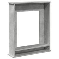 Haardombouw 75x20x87,5 cm bewerkt hout betongrijs - thumbnail