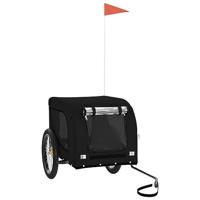 Hondenfietstrailer oxford stof en ijzer zwart - thumbnail