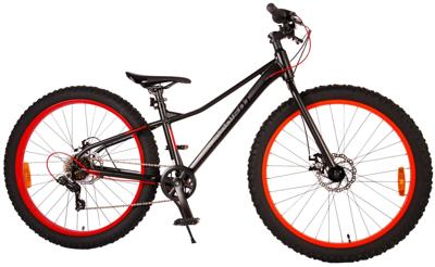 Volare gradient kinderfiets - jongens - 26 inch - zwart oranje - 7 speed - prime collection