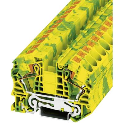 Phoenix Contact 3212147 Aardklem 3-etages 12.2 mm Snelaansluiting Groen, Geel 1 stuk(s) Piece