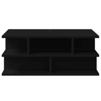 Salontafel 70x70x29 cm bewerkt hout zwart - thumbnail