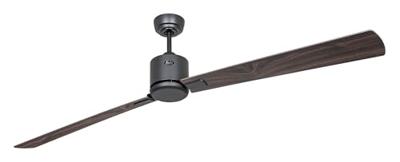 CasaFan ECO NEO III 180-4 BG-NB/KI WiFi Flügel Nussbaum/Kirsche Plafondventilator 28 W (Ø x h) 180 cm x 360 mm Basaltgrijs Met afstandsbediening, Timer, Met