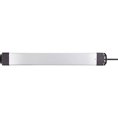 Sygonix SY-4755606 Overspanningsveilige stekkerdoos 8-voudig Zilver, Zwart 1 stuk(s)