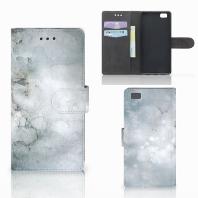 Hoesje Huawei Ascend P8 Lite Painting Grey Hoesje Huawei Ascend P8 Lite Painting Grey