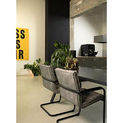 Werkwoonhaven Eetkamerstoel - Veganistisch Leer Grijs