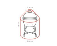 Outdoor Covers barbecue hoes Kamado - grijs - Ø80/20x80 cm - Leen Bakker - thumbnail