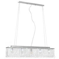 VidaXL Plafondlamp met kristallen kralen 104 cm zilverkleurig - thumbnail