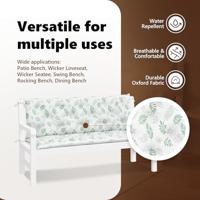 VidaXL Tuinbankkussens 2 st bladpatroon 150x50x7 cm stof - thumbnail