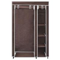 Kledingkasten stof bruin 2 st - thumbnail
