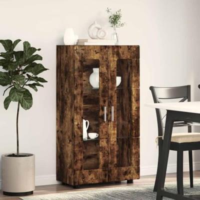 Dressoir Gerookt eiken 55,5 x 29 x 100 cm Bewerkt hout