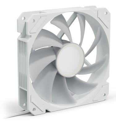 Sharkoon shark mirror rgb pwm case fan (wit, 120 x 120 x 25 mm)
