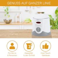 Clatronic FFR 2916 Fondue-friteuse 840 W Met handmatige temperatuursinstelling Wit, Grijs - thumbnail