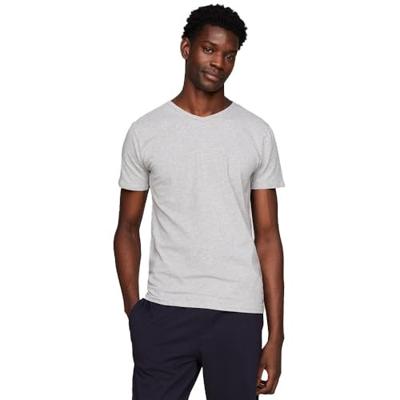Tommy Hilfiger 3-pak Heren Katoenen T-Shirt V-hals - Basic ondershirts korte mouw - Ronde hals - Copy
