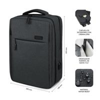 Laptoptas Subblim SUB-BP-3EAP100 Grijs - thumbnail