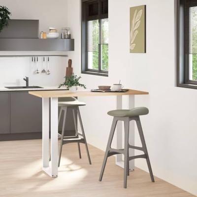 Bartafelpoten 2 st U-vormig 40x(100-101) cm staal wit Bartafelpoten 2 st U-vormig 40x(100-101) cm staal wit