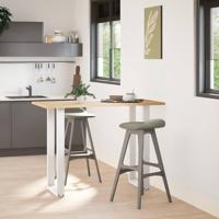 Bartafelpoten 2 st U-vormig 40x(100-101) cm staal wit - thumbnail