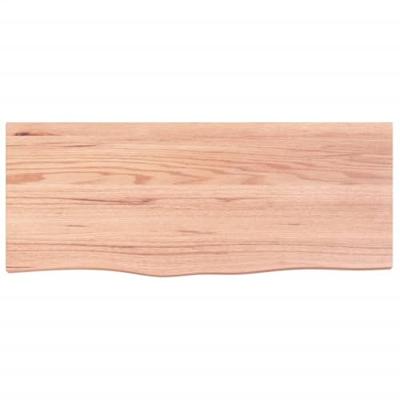Wandschap 100x40x2 cm behandeld massief eikenhout lichtbruin