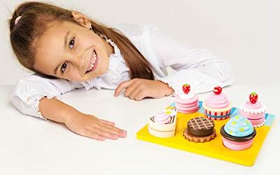 Small Foot houten speeleten cupcakes en cake set, 13dlg. - thumbnail