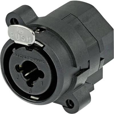 Neutrik NCJ6FI-S XLR-connector Flensbus, contacten recht Aantal polen: 3 Zwart 1 stuk(s) Neutrik NCJ6FI-S XLR-connector Flensbus, contacten recht Aantal polen: 3 Zwart 1 stuk(s)
