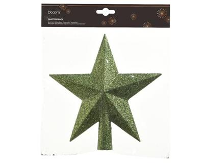Decoris Piek Kunststof Groen met glitters 4.2x19x19cm