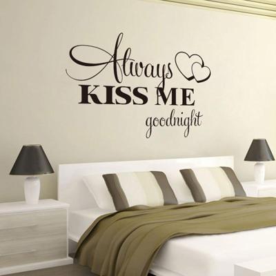 Altijd Kiss me Engels alfabet gesneden muur sticker Home decor