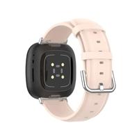 Fitbit Versa 3/4 & Sense 1/2 leren bandje - Lichtroze - thumbnail