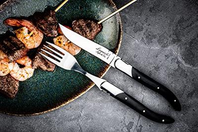 Laguiole Style de Vie Steakvorken Luxury Line Zwart Ebbenhout - 6 stuks