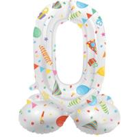 Folat folieballon staand 0 joyful party 41 cm | 20 stuks - thumbnail