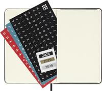 Moleskine 12 Monate Wochenkalender 2026, Pocket/A6, 1 Wo = 2 Seiten, horizontal, fester Einband, Schwarz - thumbnail
