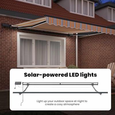 VidaXL Inklapbaar zonnescherm multikleur 350 x 250 cm stof