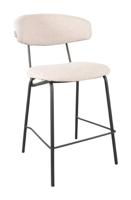 LABEL51 Barkruk 'Zack' Bouclé, kleur Naturel (zithoogte 65cm) - thumbnail