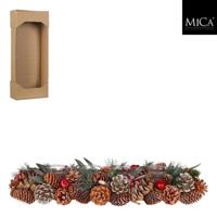 Mica Decorations Kerst Theelichthouder voor 4 Theelichten 54x16.5x10 cm - thumbnail