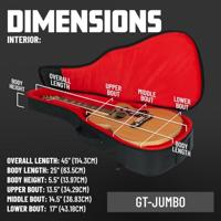 Gator Cases GT-JUMBO-BLK Black Transit Bag For Jumbo Acoustics gitaren - thumbnail
