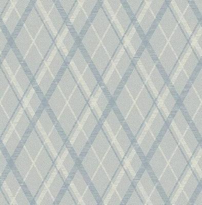 Dutch Wallcoverings Sauvage Ruit - Grijs/Blauw