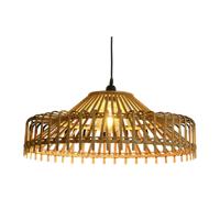 Plafondlamp DKD Home Decor 61 x 61 x 23 cm 61 x 61 x 31 cm Bruin Bamboe 50 W - thumbnail