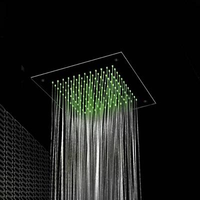 Hoofddouche Hotbath Mate Inbouw LED Vierkant 38x38 cm Chroom