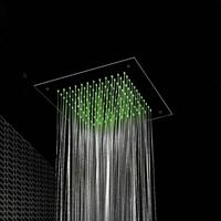 Hoofddouche Hotbath Mate Inbouw LED Vierkant 38x38 cm Chroom - thumbnail