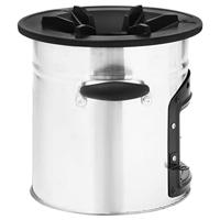 Camping houtkachel 45,5x33x25,5 cm roestvrij staal zilverkleur - thumbnail