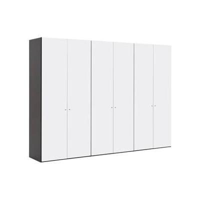 Goossens Kledingkast Easy Storage Ddk, Kledingkast 304 cm breed, 220 cm hoog, 6x glas draaideur
