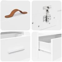 Opbergbedframe met hoofdeinde met lade Wit 90 x 200 cm Bewerkt hout - thumbnail