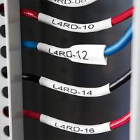 Labeltape krimpkous DYMO IND RHINO 18053 Polyolefine Tapekleur: Wit Tekstkleur:Zwart 9 mm 1.5 m - thumbnail
