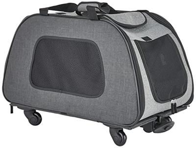 Trixie reismand trolley zwart / lichtgrijs 67x34x43 cm - thumbnail
