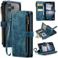 Caseme iPhone 17 Pro Max PU leren hoesje - portemonnee - Blauw - thumbnail
