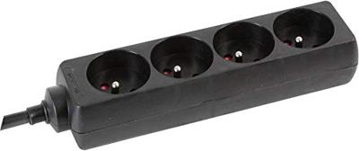 Perel EB4STB25HQ Stekkerdoos 4-voudig Zwart 1 stuk(s)