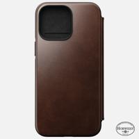 Nomad Modern Horween lederen folio iPhone 14 Pro Max - Rustic Brown - thumbnail