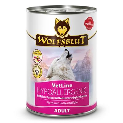 WOLFSBLUT VetLine Hypoallergenic Horse - natvoer voor honden - 395g
